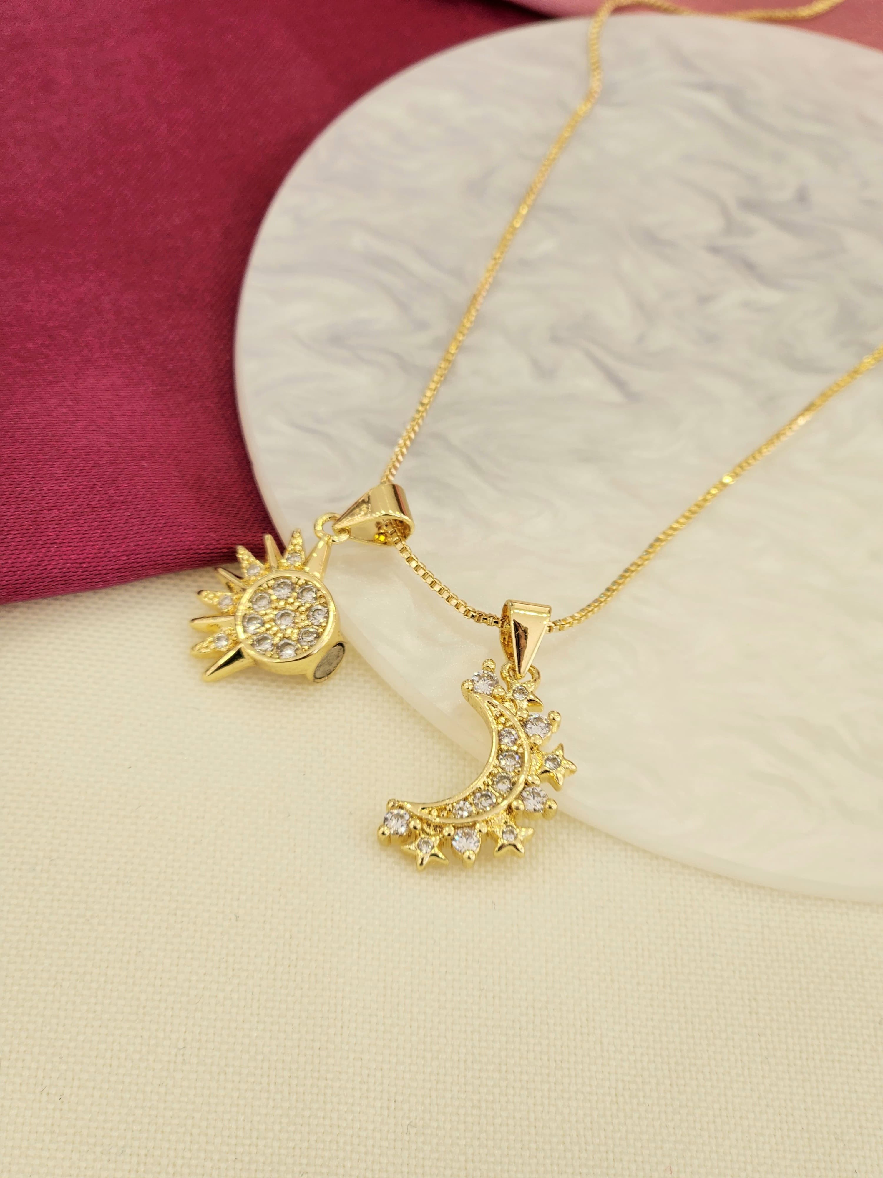 Collar sol y luna #R