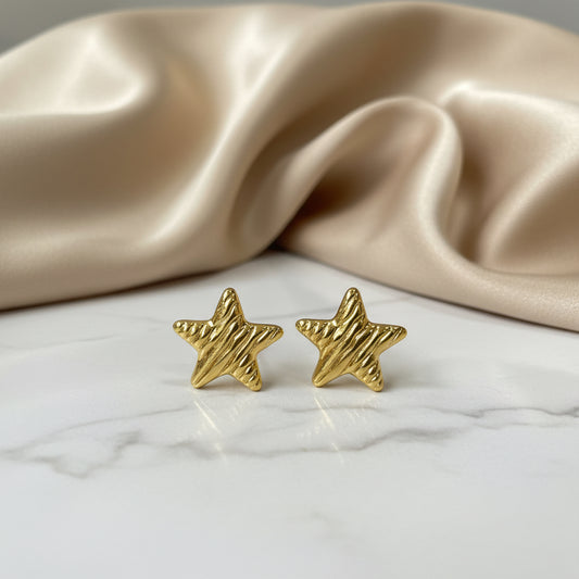 Aretes estrellas rayadas #J53