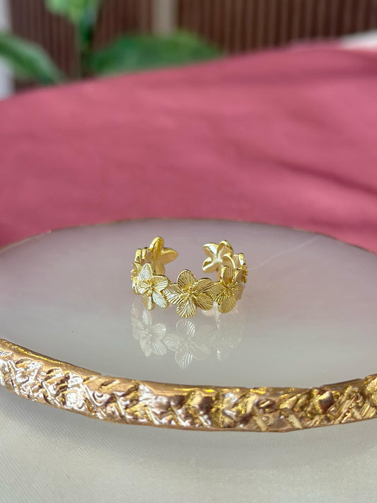 Anillo flores multiples #101