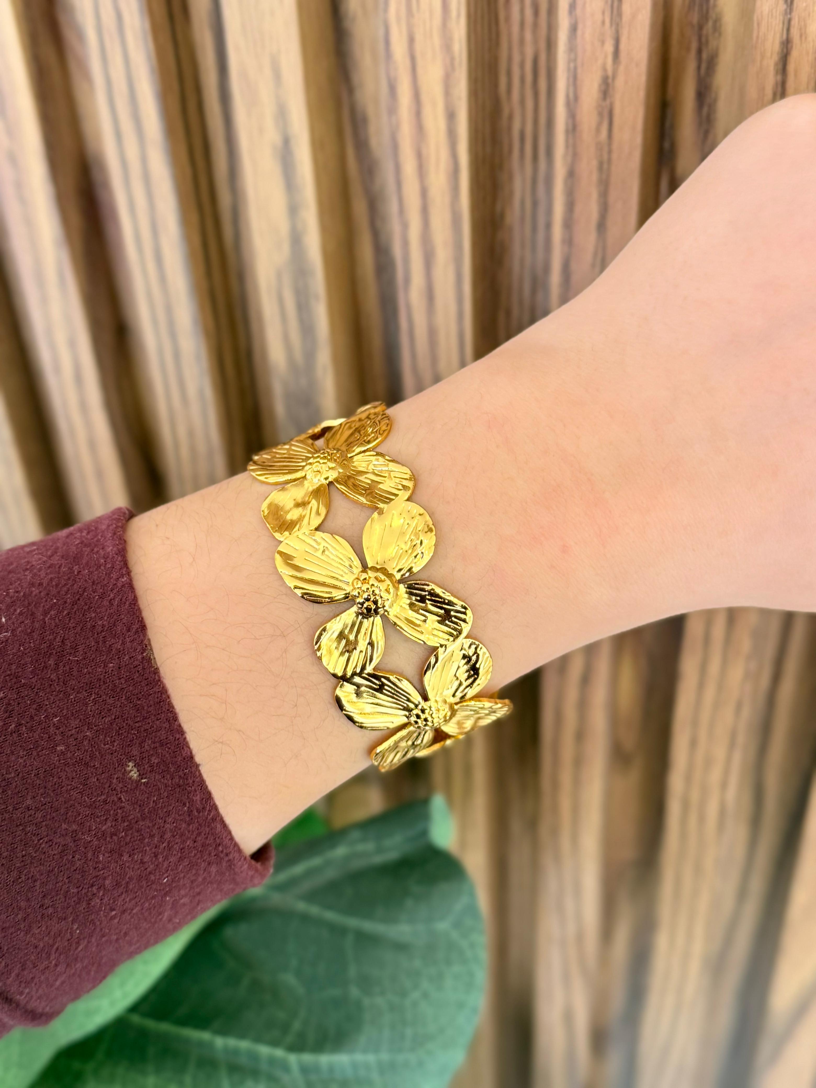 Pulsera flores grandes