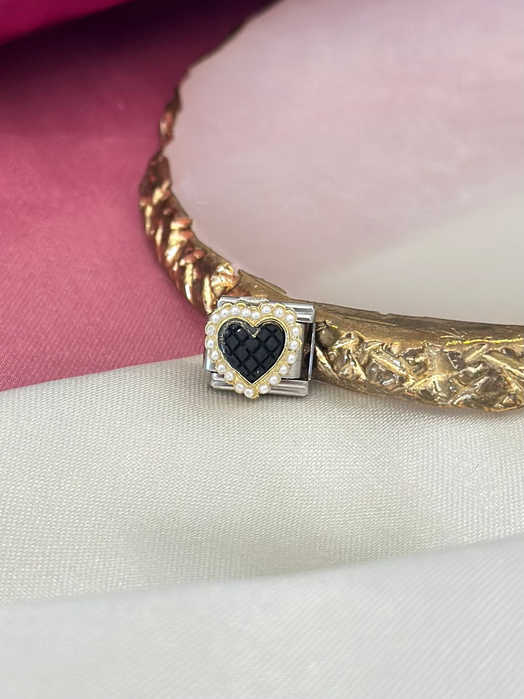 Corazon negro perlas Charm #5