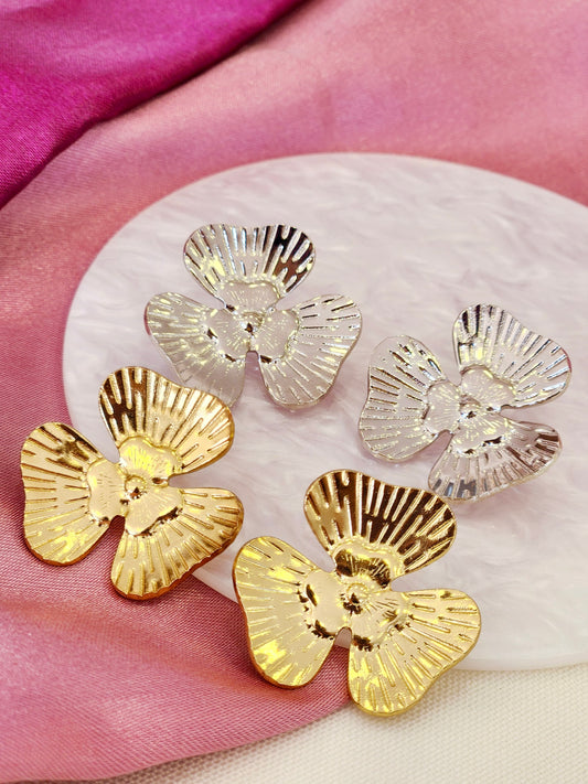 Aretes flor triple petalo #N3 #N4