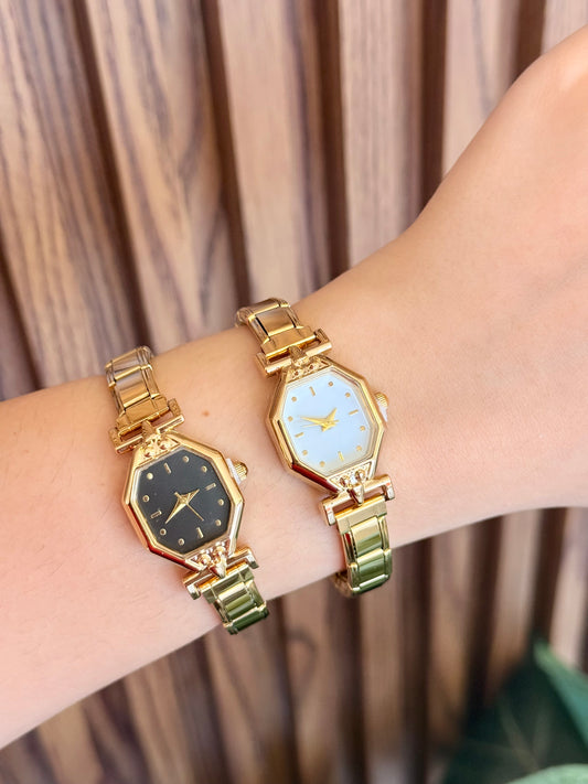 Reloj dorado octagonal doble punto K31.1 K55