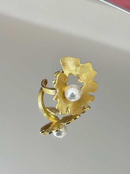 Anillo irregular con perla #232