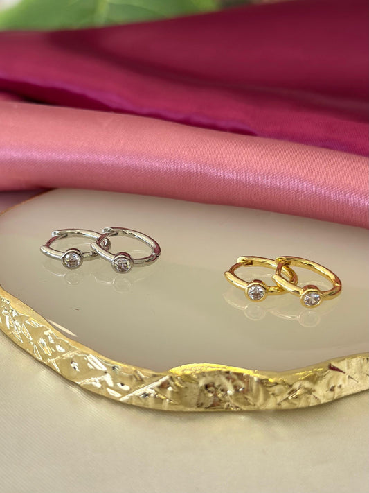 Aretes circulo mini zirconia #194