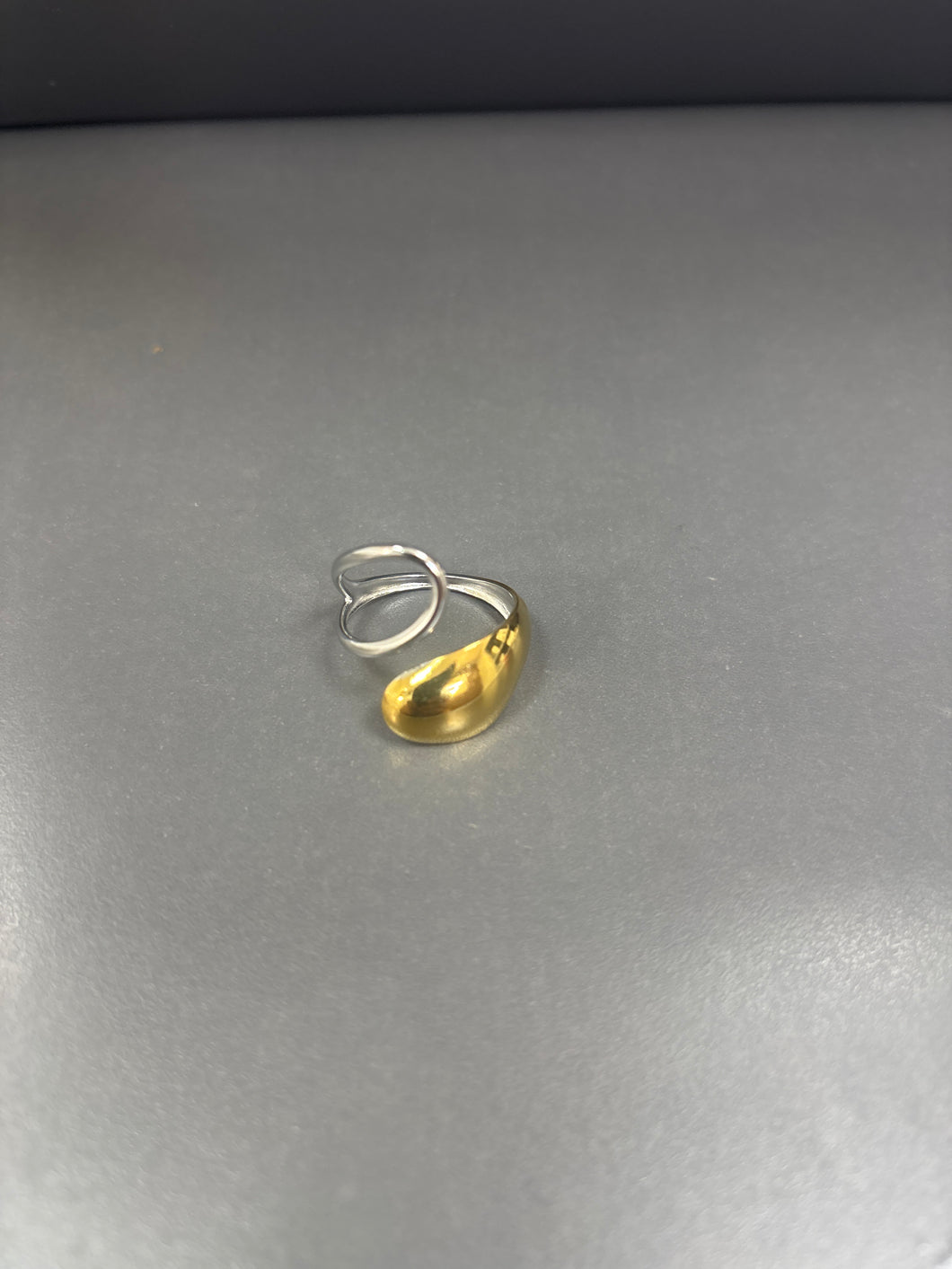 Anillo bicolor abertura y solido #3