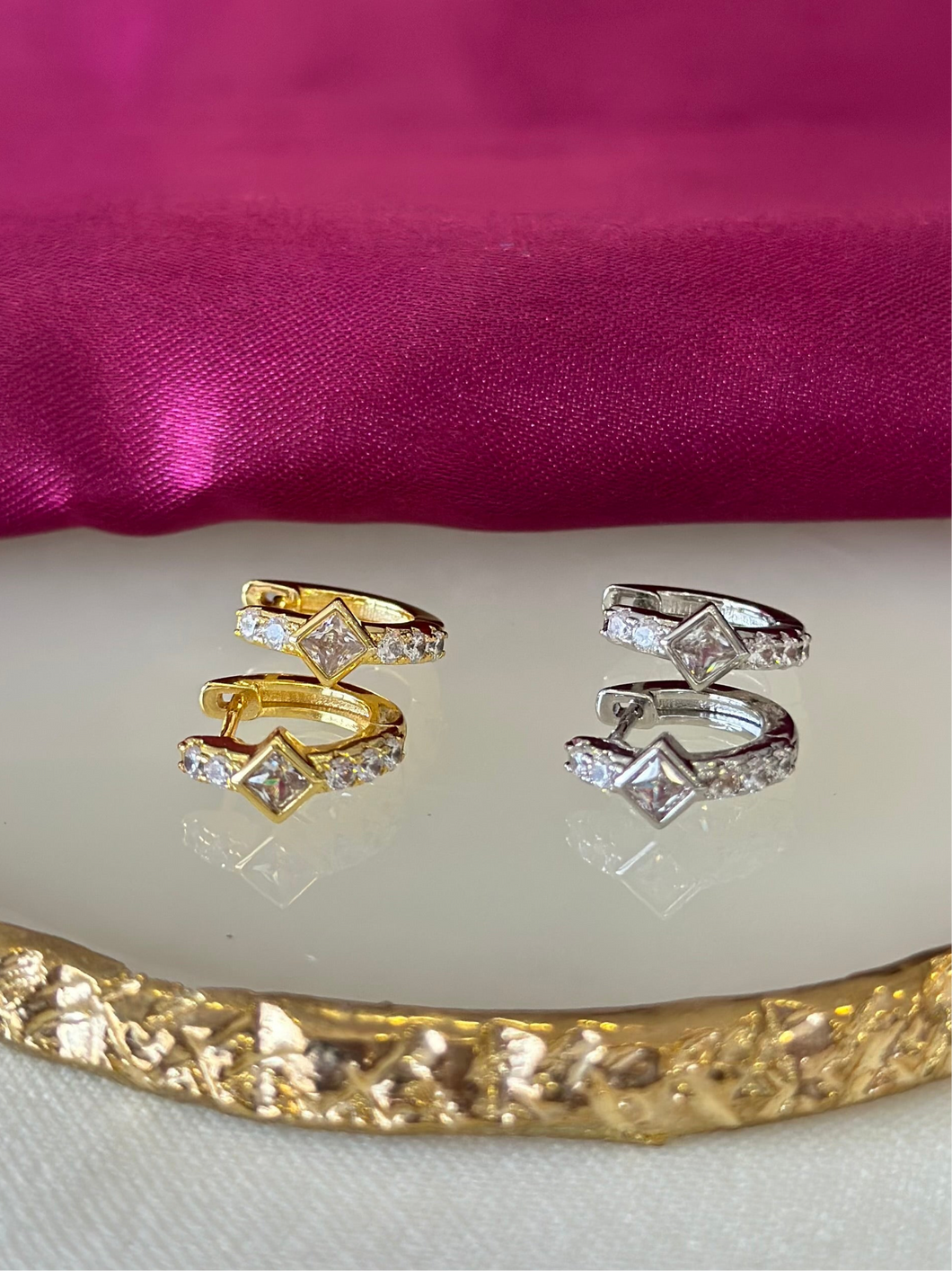 Aretes rombo zirconia C127.1