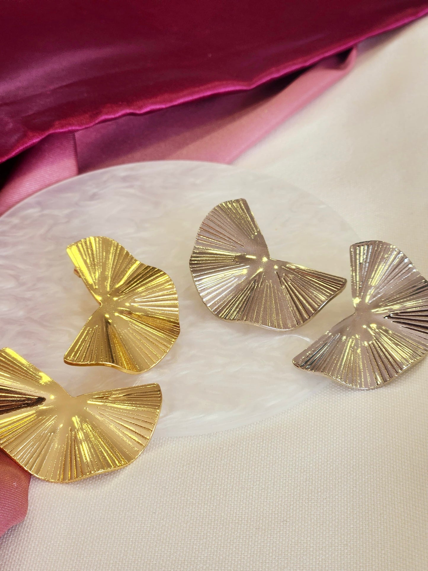Aretes abanico lineas