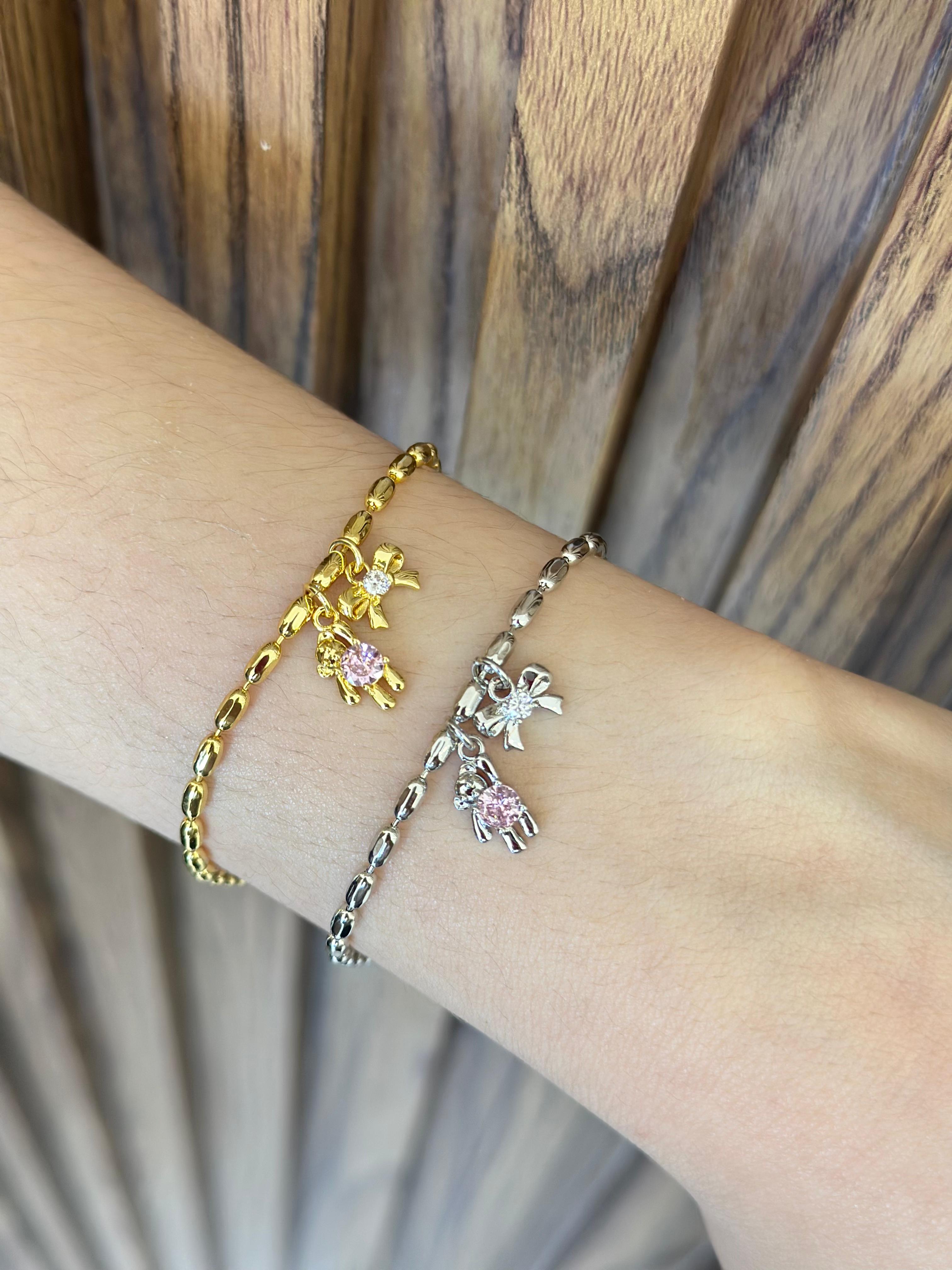 Pulsera bolitas oso #G32