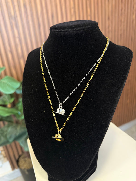 Collar sombrero 3D zirconia #F15