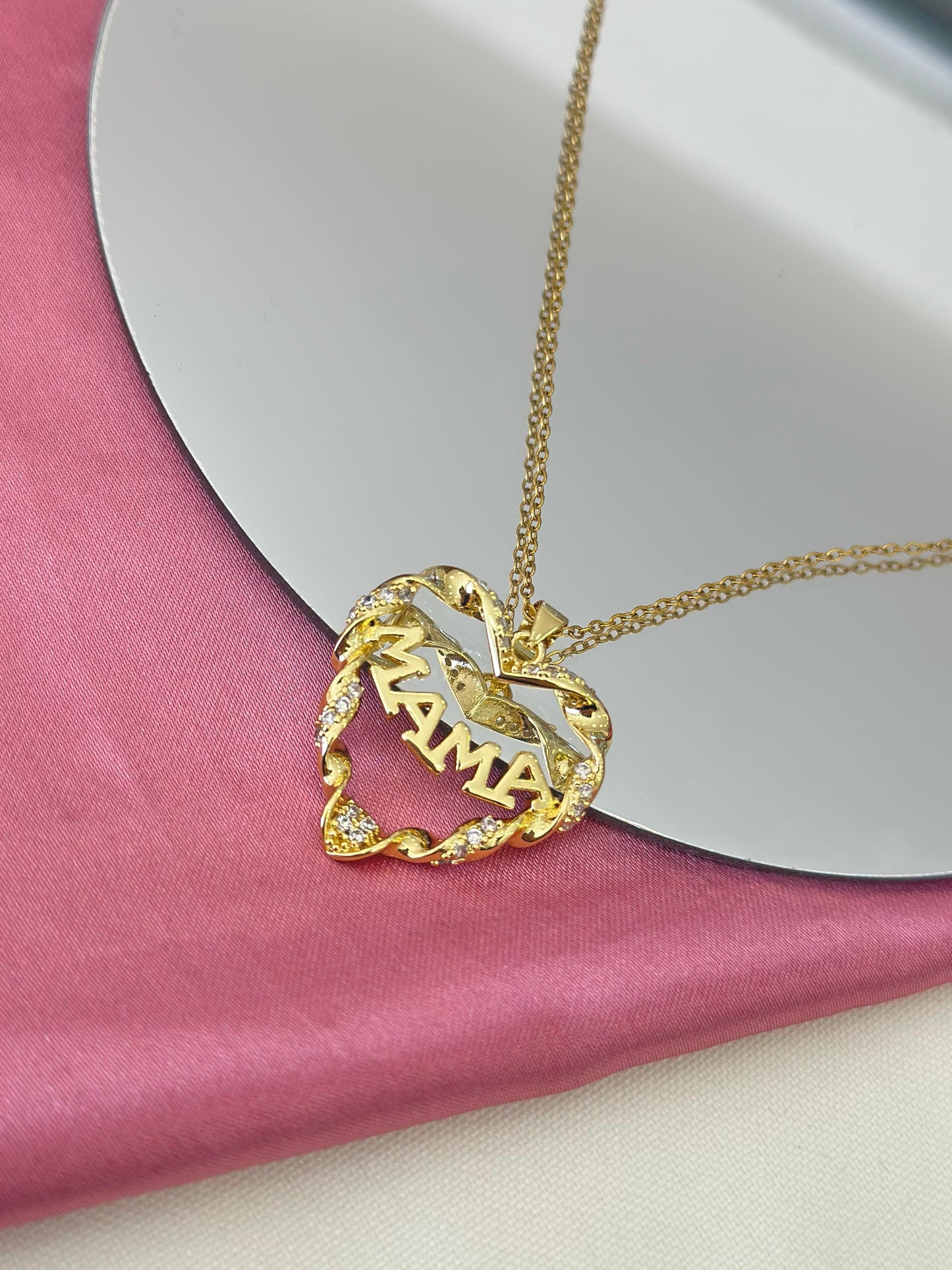 Collar mama corazon torsal zirconia estilo 2 #TT