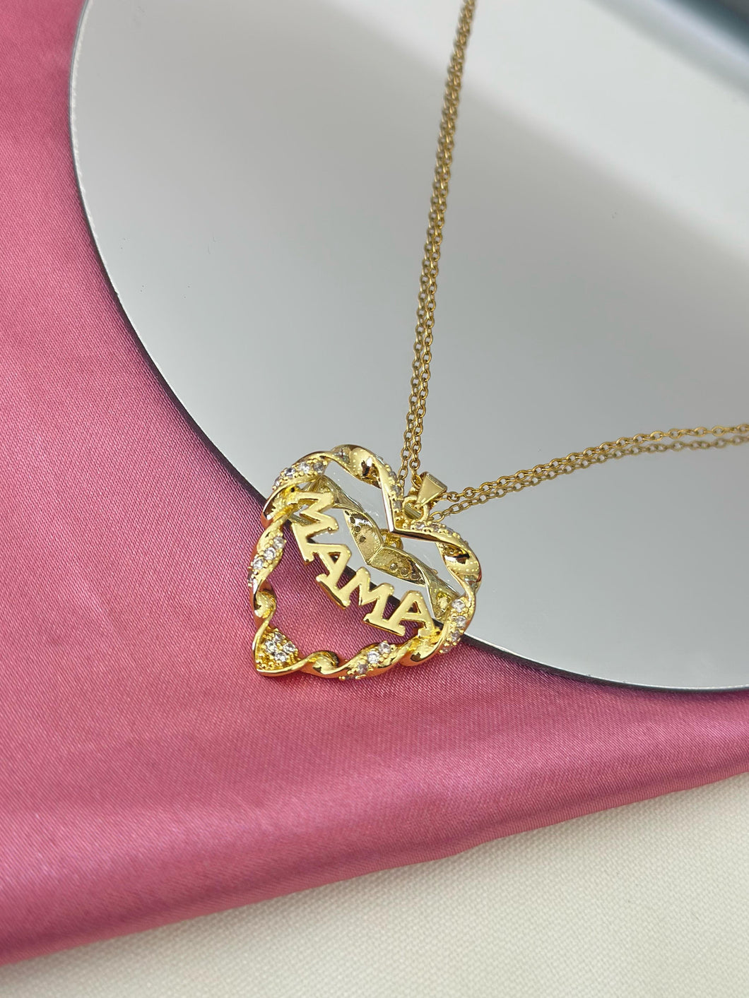 Collar mama corazon torsal zirconia estilo 2 #TT