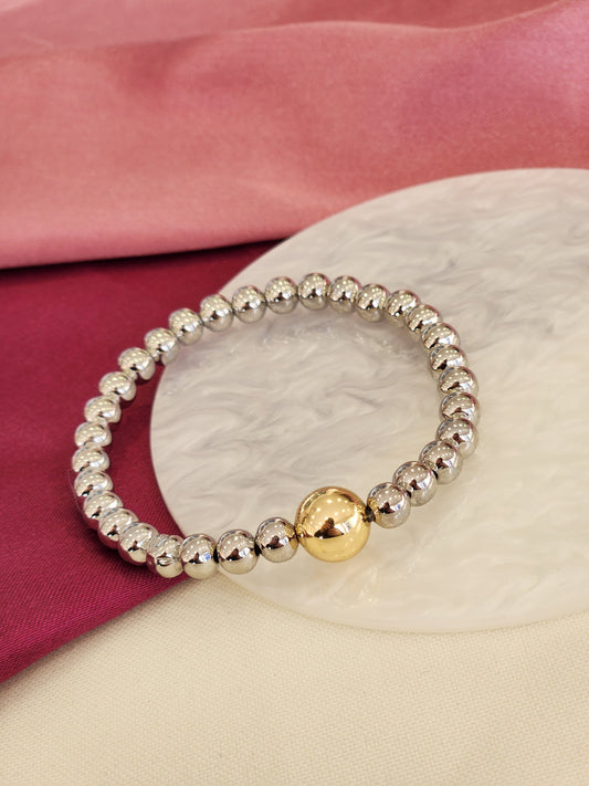 Pulsera bolitas bicolor #J19