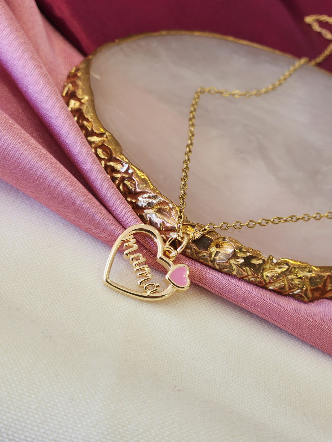 Collar mama corazon Rosa #1 17
