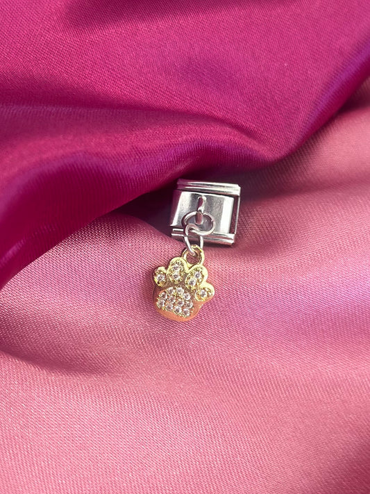 Huella perrito zirconia Charm #15