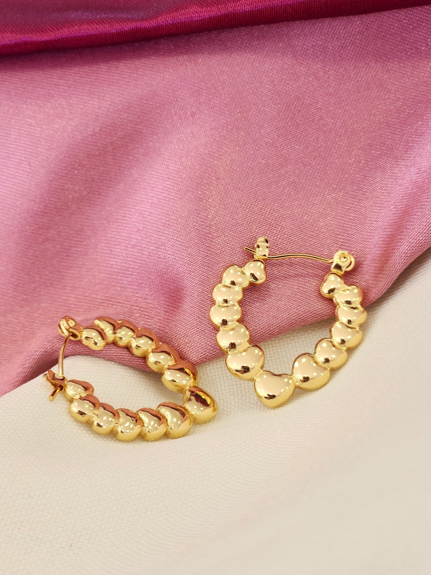 Aretes corazones pico #L10