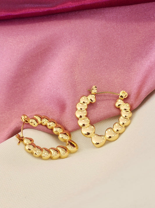 Aretes corazones pico #L10
