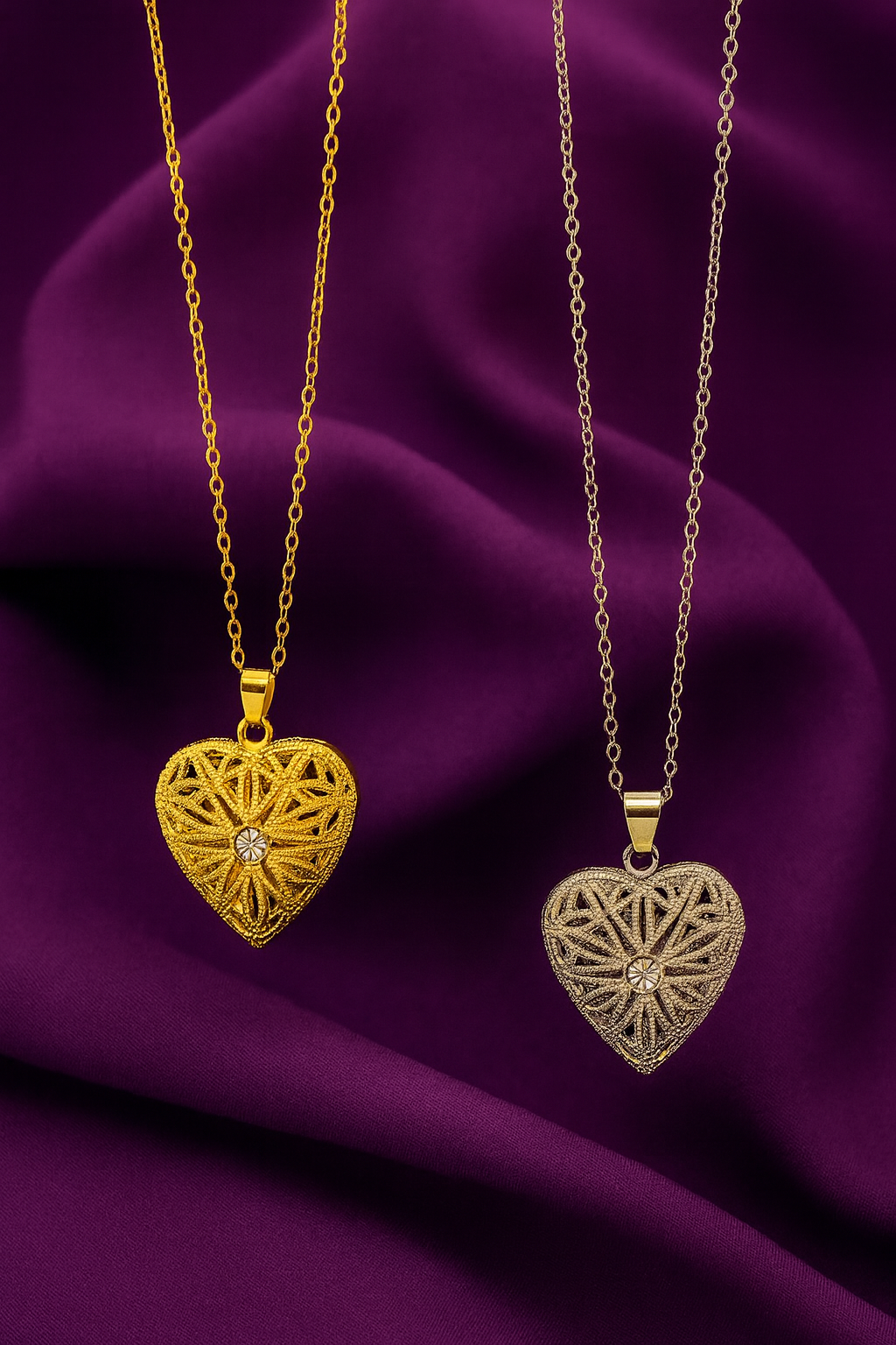 Collar Relicario con piedra zirconia #GG2