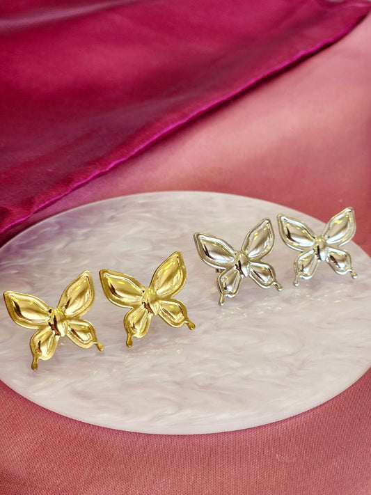Aretes mariposas solidas chicas #L45 #L44