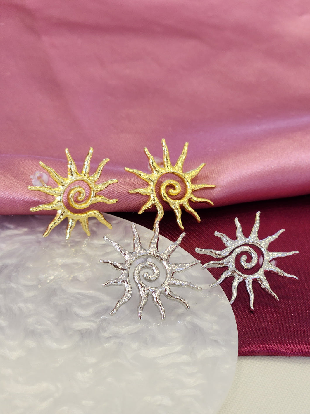 Aretes sol espiral #B3
