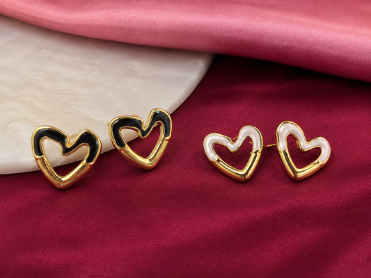Aretes corazon irregular #K44.4