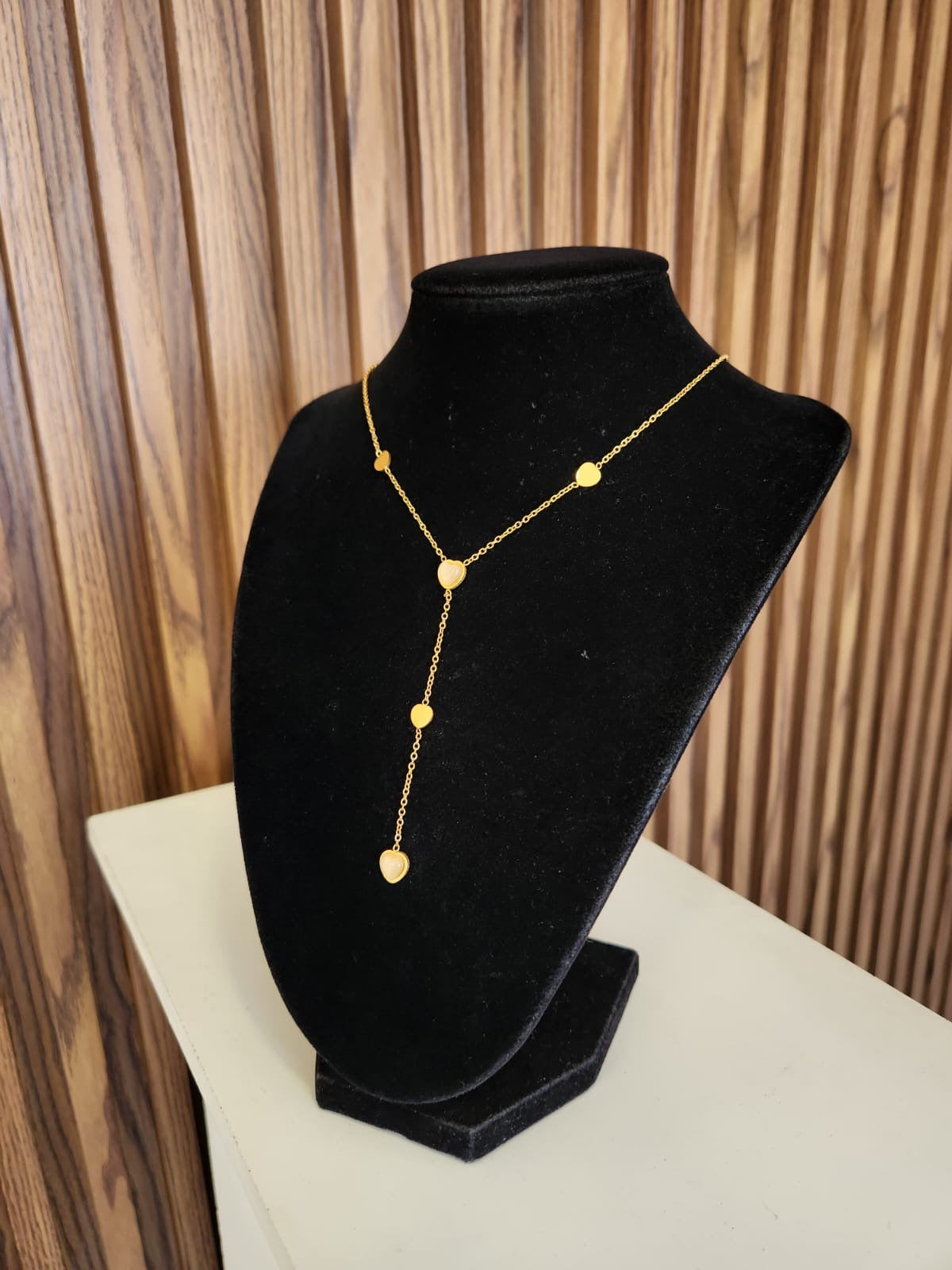 Collar colgante corazon madre perla #C142