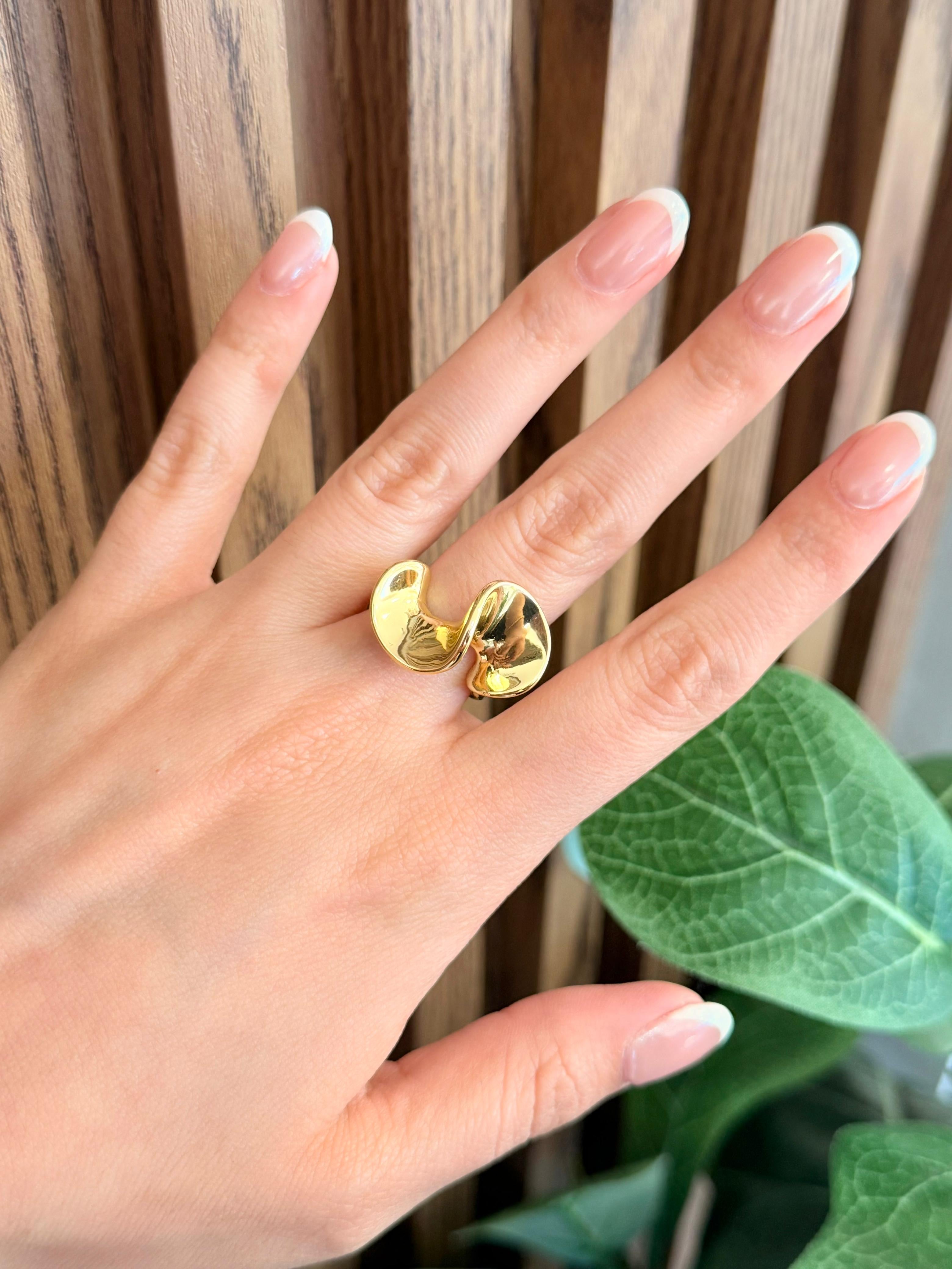 Anillo onda doble #106