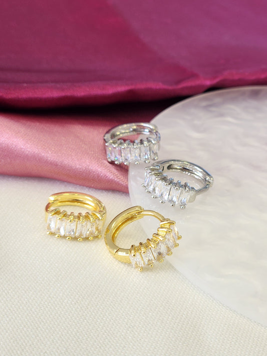 Arracadas zirconia rectangular #A21