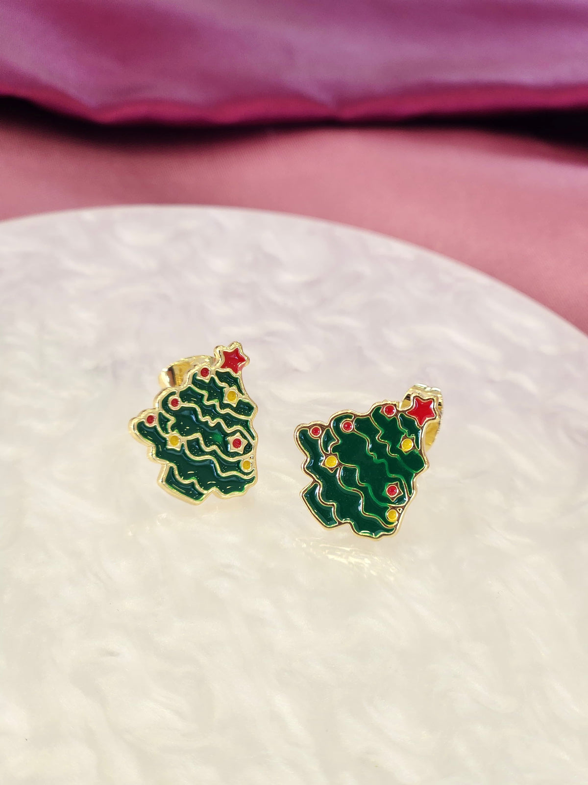 Aretes arbolito navideño