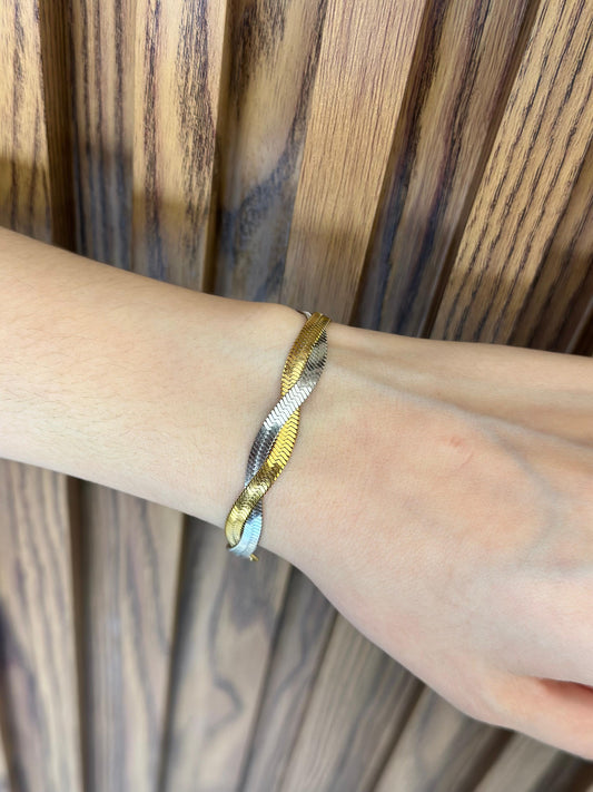Pulsera bicolor plana #K0.3