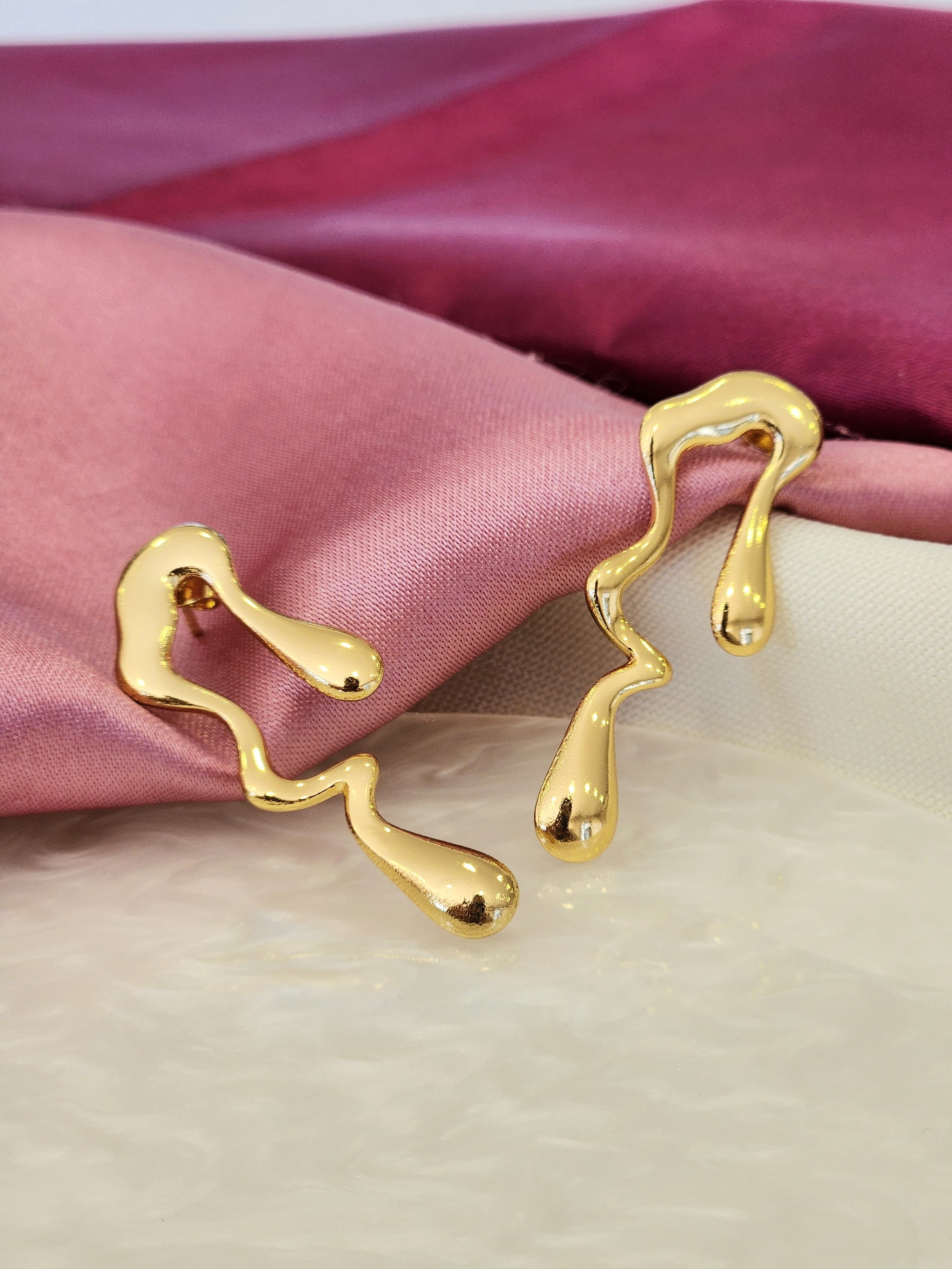 Aretes gotas irregulares #E18