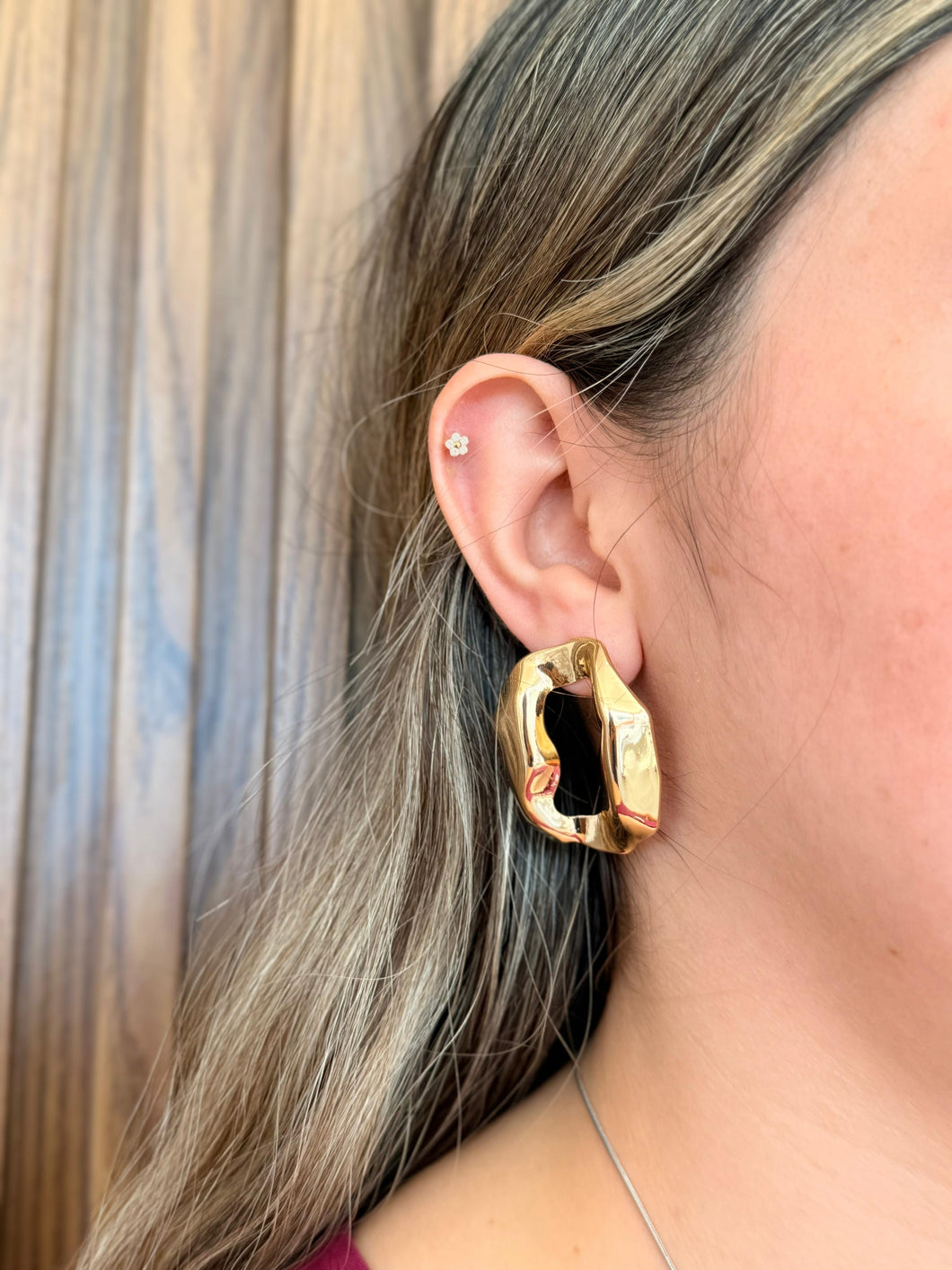 Aretes tipo eslabon