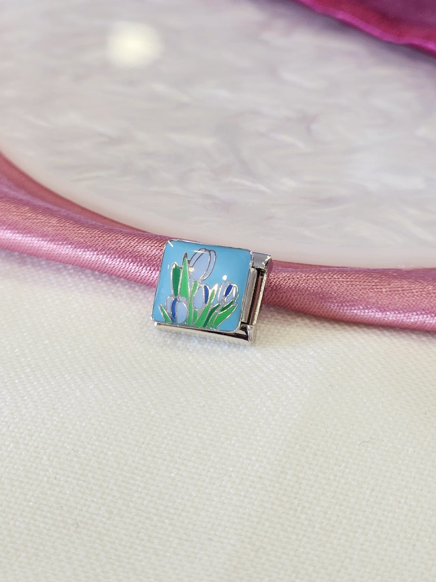 Charm tulipanes azules #4