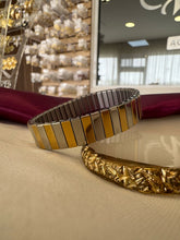 Cargar imagen en el visor de la galería, Pulsera lineas bicolor 13mm #E26
