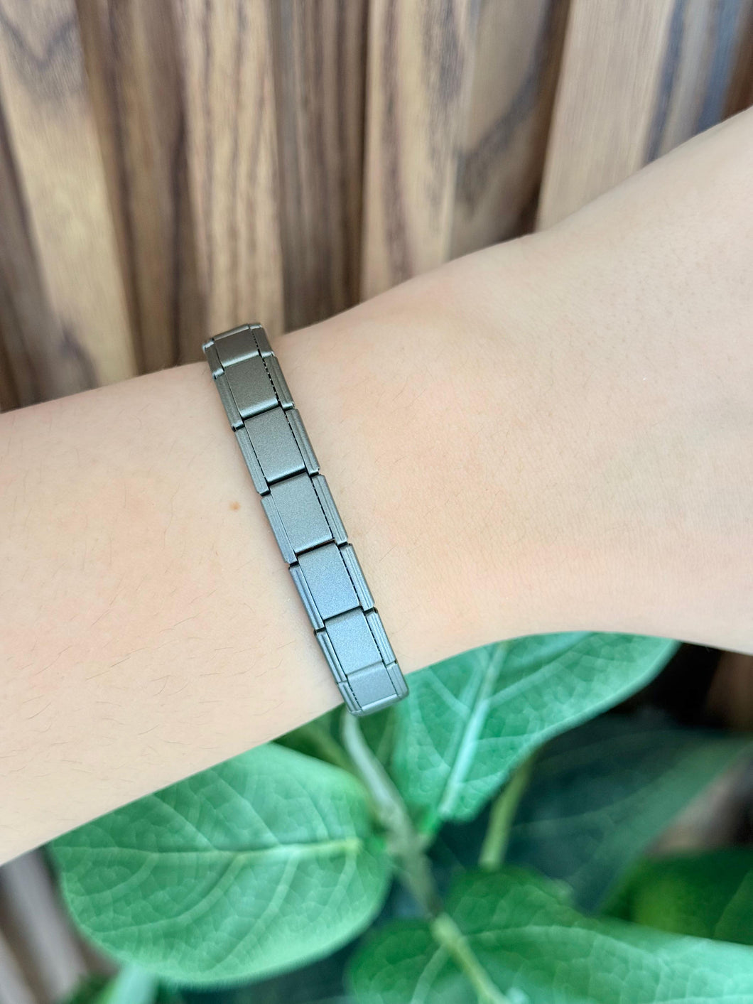 Pulsera italiana gris matte
