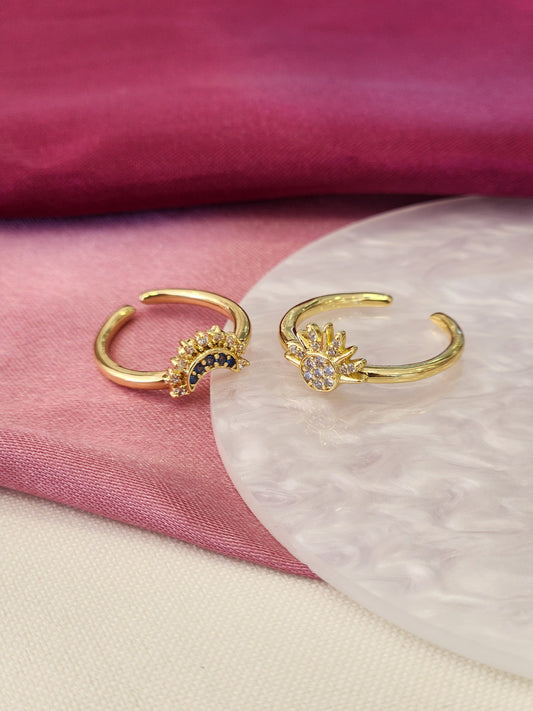 Anillo luna azul y/o sol #74