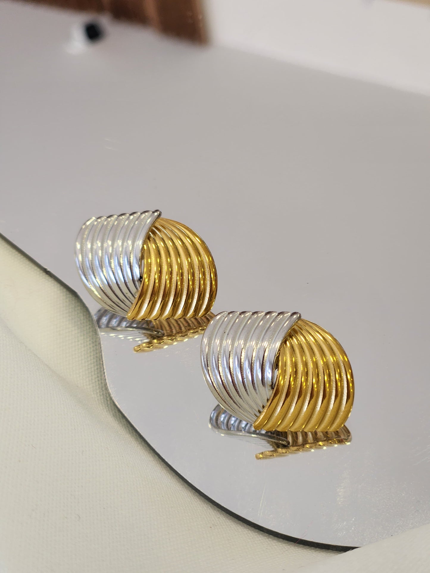 Aretes bicolor lineas #F6.4