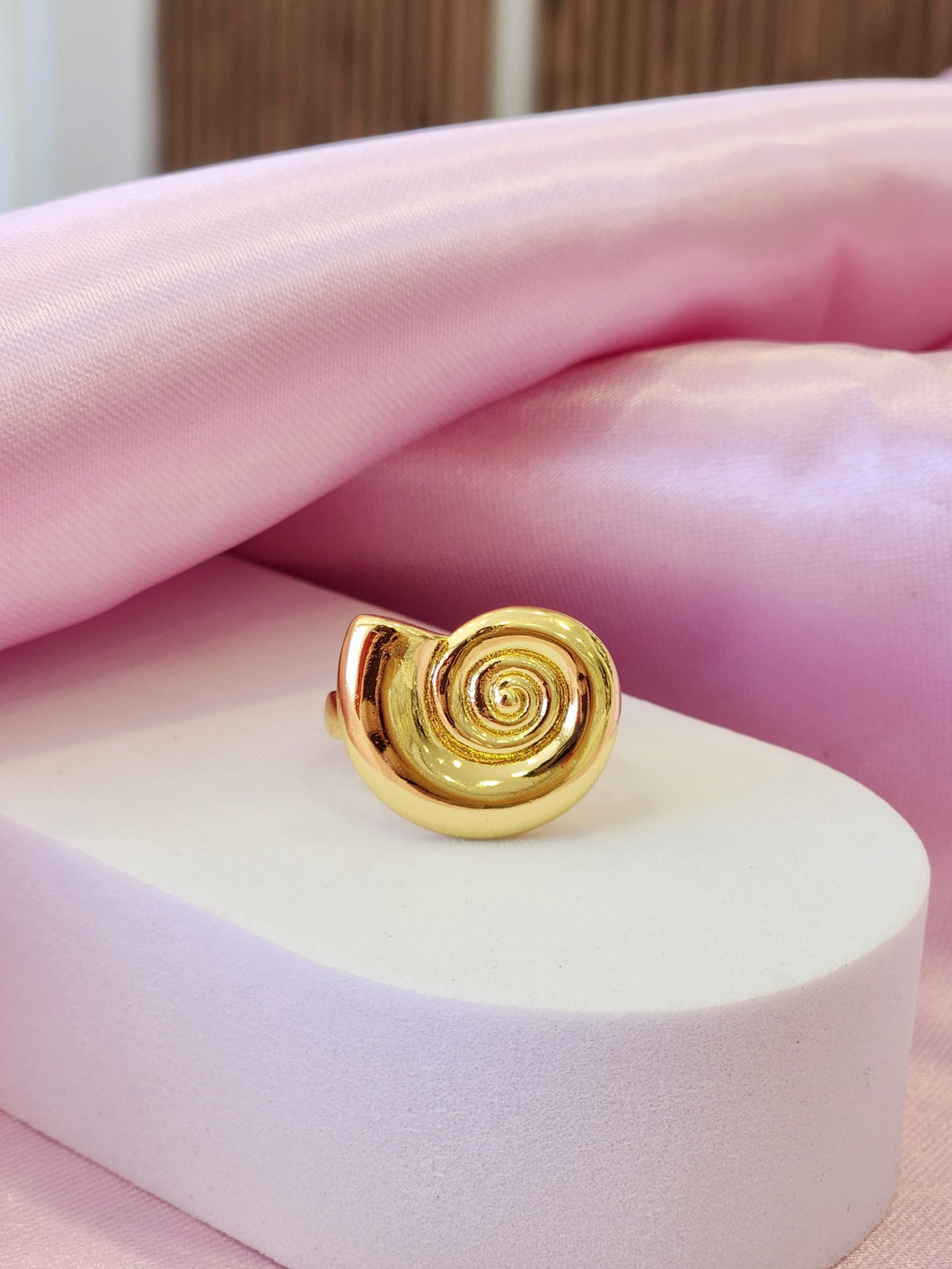 Anillo caracol dorado #24C