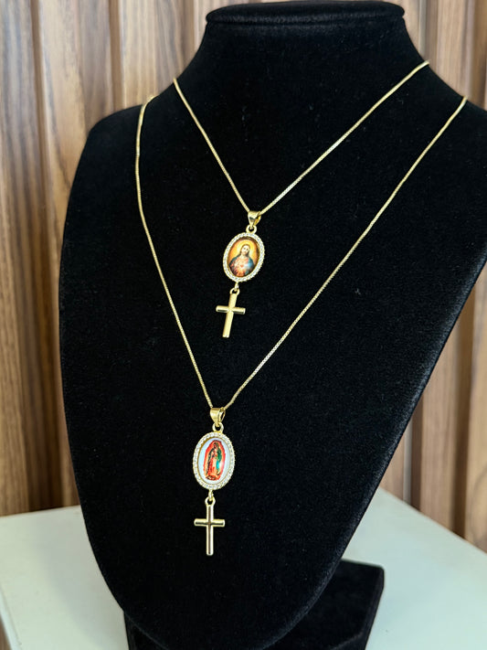 Collar religioso cruz colgante #42