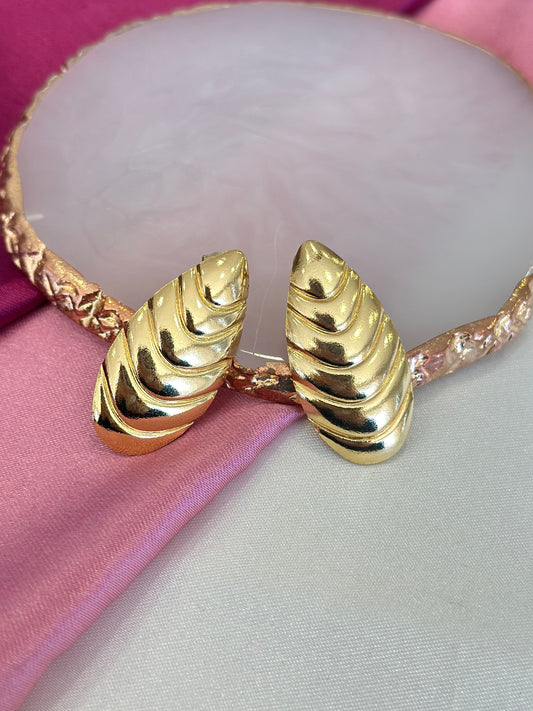 Aretes gota alargada lineas #B4.3