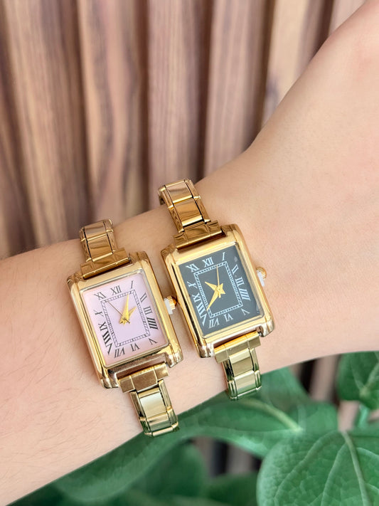 Reloj rectangular numeros romanos