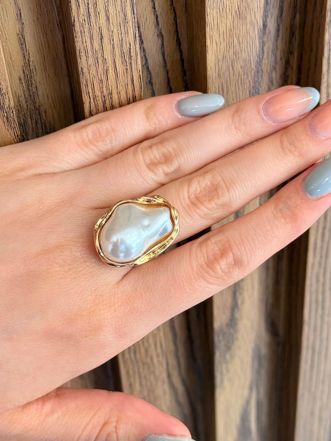 Anillo perla irregular tipo 2