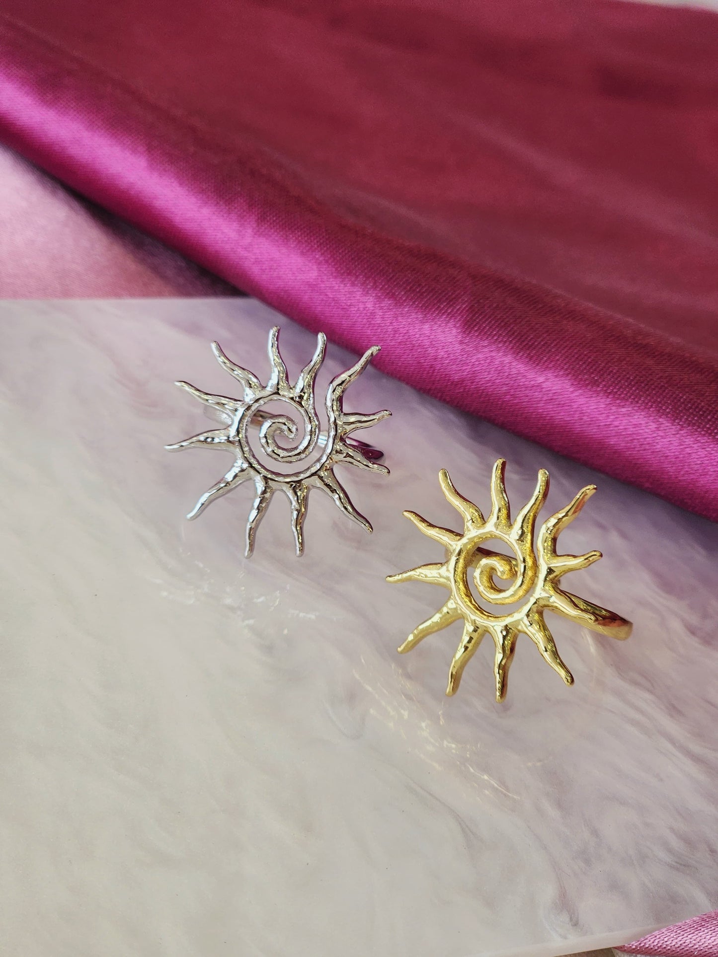 Anillo sol espiral #233