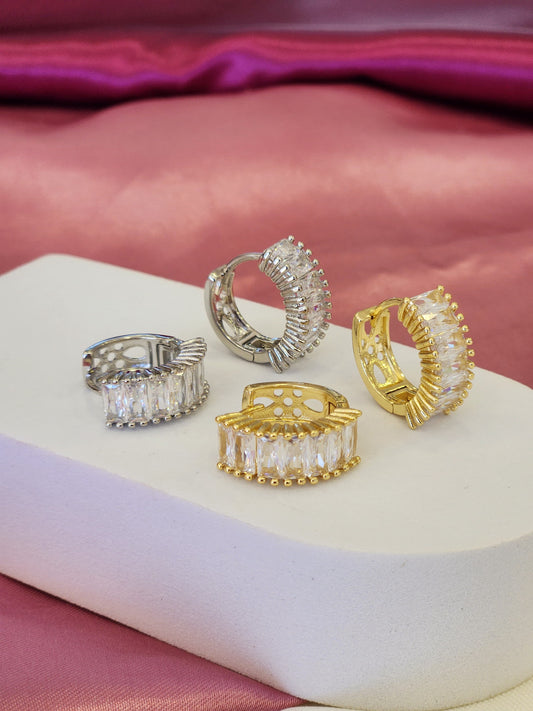 Aretes cristal zirconia #G38