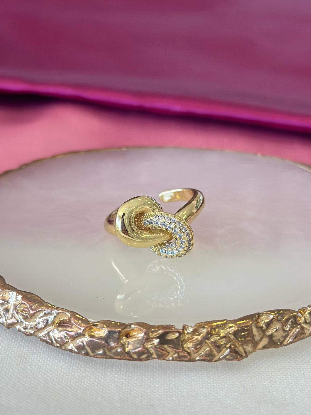 Anillo nudo zirconia #236