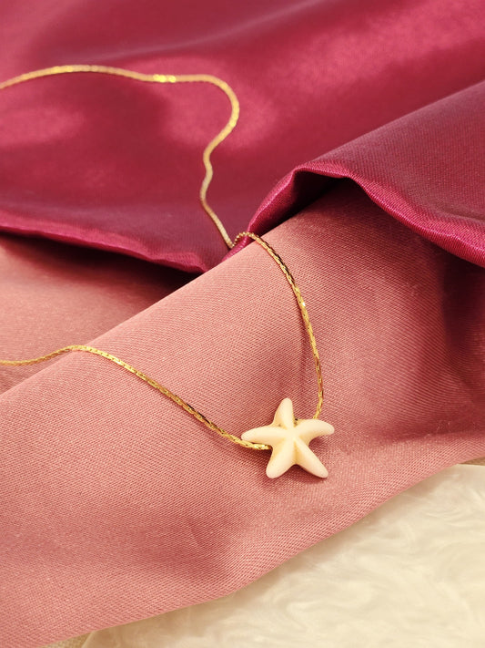 Collar estrella de mar chapa #C193
