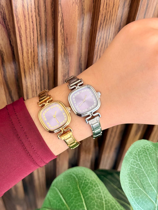 Reloj lila puntos zirconia #B0.3 #B0.5