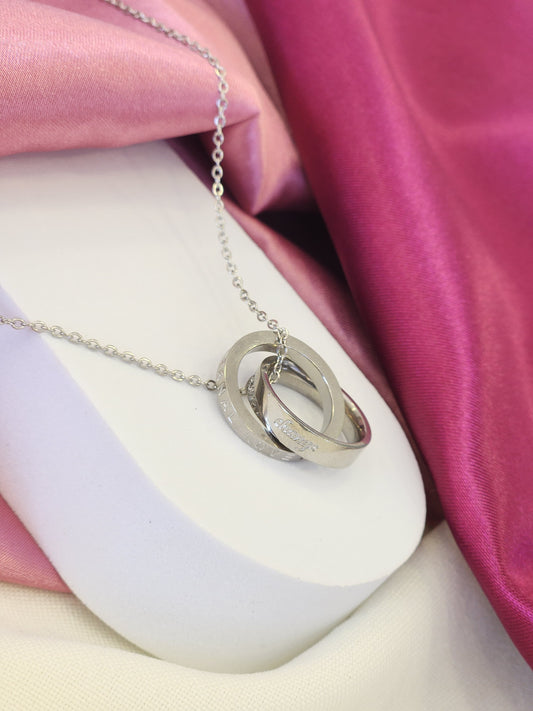 Collar eternal love plateado #34
