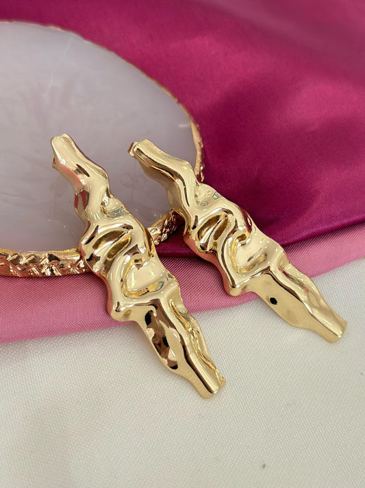 Aretes largos irregulares #D3