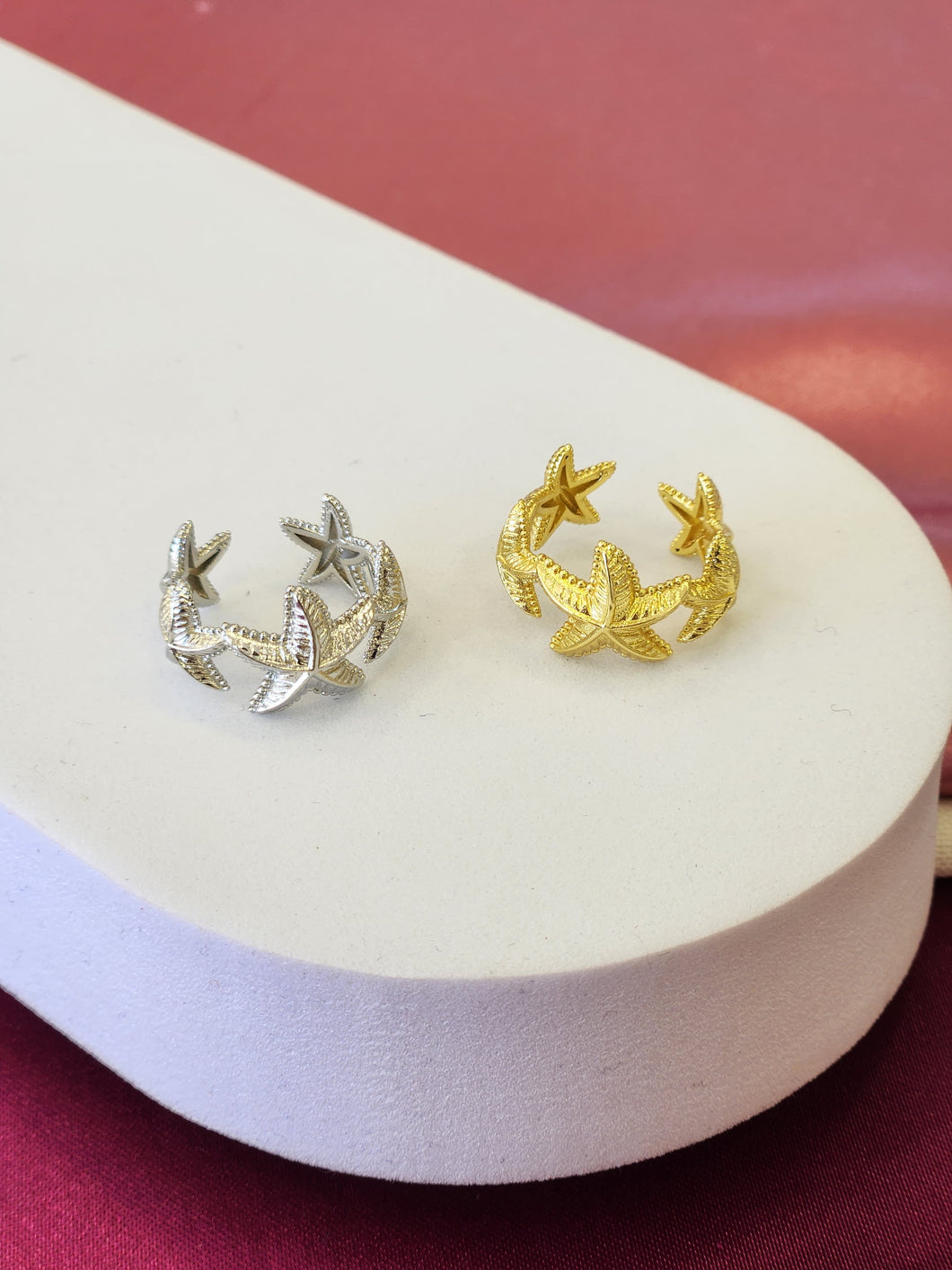 Anillo estrellas de mar seguidas #220